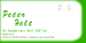 peter helt business card